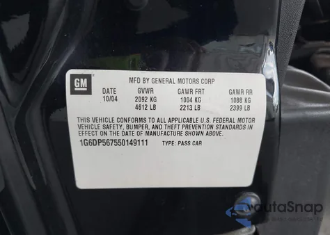 2005 Cadillac Cts Standard z USA, uszkodzony, nr VIN 1G6DP567550149111